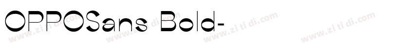OPPOSans Bold字体转换